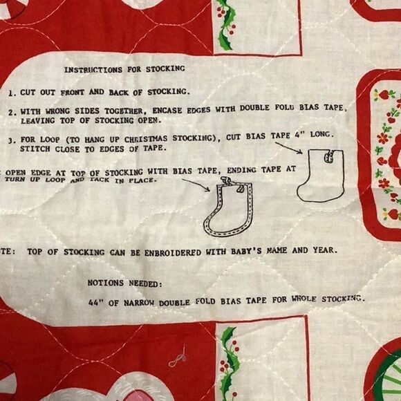 Quilted Fabric Panel 'Baby's First Christmas' Stocking Bibs - Picture 8 of 8